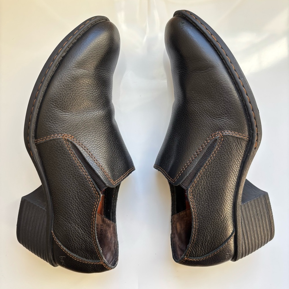 B.O.C Born Concepts Women’s Clog Booties Size 9 Black Leather Block Heel Slip On - Picture 13 of 16